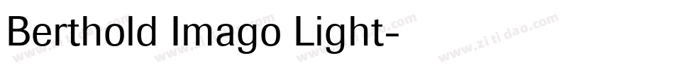 Berthold Imago Light字体转换